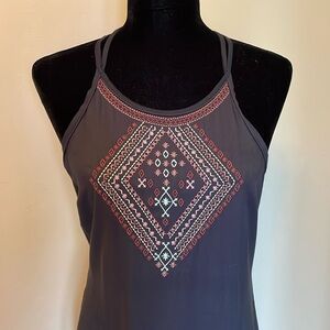 Element Eden Helix Wash Women’s Large Black Embroidered Sleeveless Maxi Dress